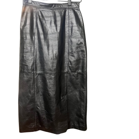 Vintage 100% Leather Skirt - Picture 1 of 4